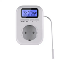 EU US UK Smart Sensor Probe Digital Heating Cooling Control 230V 16A 50HZ Temperature Control Socket , MOQ: 1K pcs