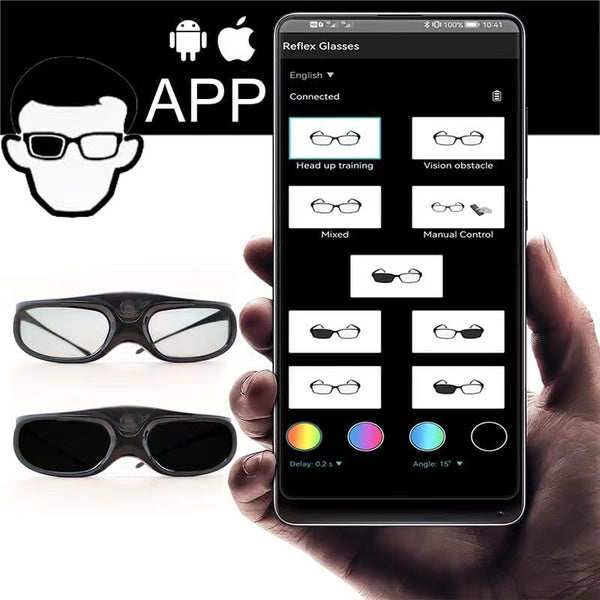 Lubeby Smart Sports Reaction Training Reflex Glasses For Baseball, Softball, Basketball, Soccer Athletes and Coaches