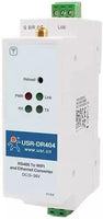 USR-DR404 Din Rail Modbus Gateway RS485 Serial to WiFi Ethernet Converter US Version x 1 Set