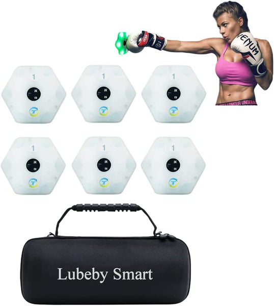 Lubeby Smart App Control Reaktions Agility-Trainingslichter, Blitz-Reflex-Lichter 6 Stück Blazepod Kits