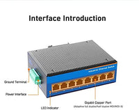 USR-ISG008 Serie 8 puertos eléctricos con conmutador Ethernet industrial GIgabit de carril DIN de 10/100/1000 Mbps 
