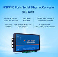 USR-N580 8 canales MQTT Modbus Gateway RS485 Serial a TCP/IP Ethernet Device Server Converter X 1 Set