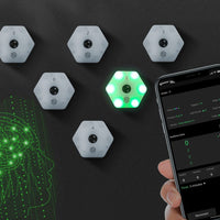 Lubeby Smart App Control Reaktions-Agility-Trainingslichter, Blitz-Reflex-Lichter, verbessert die Reaktionszeit für Fitnessstudio, Fitness, Boxen, Training, 6 Stück Blazepod Kits